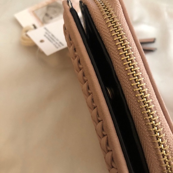 Jessica Simpson Jaclyn Small ZA Faux Leather Wallet Color Powder Blush NWT - Picture 12 of 14